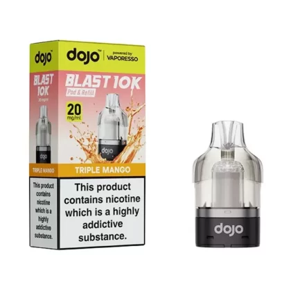 Vaporesso Dojo Blast 10K Prefilled Pod - Flavour#Black Grape>Blue Razz Lemonade>Blueberry Sour Raspberry>Classic Tobacco>Cool Menthol>Double Apple>Fizzy Cherry>Juicy Peach>Kiwi Passionfruit