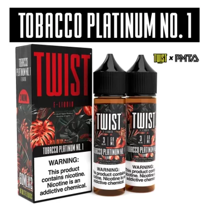 TWIST Menthol & Tobacco Premium E-Liquid 60ml 2pk - Tobacco Gold No. 1 / 3mg - Skullvaping