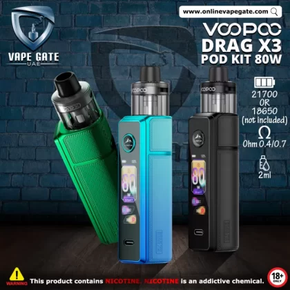 Voopoo Drag X3 Pod Kit (80W) - Moss Green