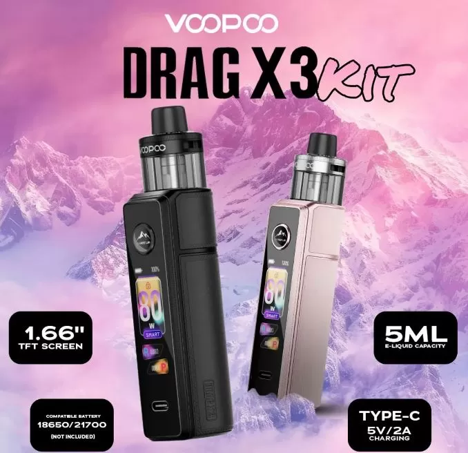 Voopoo Drag X3 Pod Kit (80W) - Moss Green - Image 2