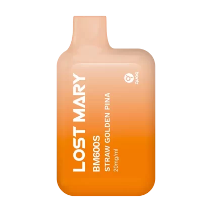 Lost Mary Straw Golden Pina BM600S Disposable Vape – 600 Puffs of Tropical Bliss