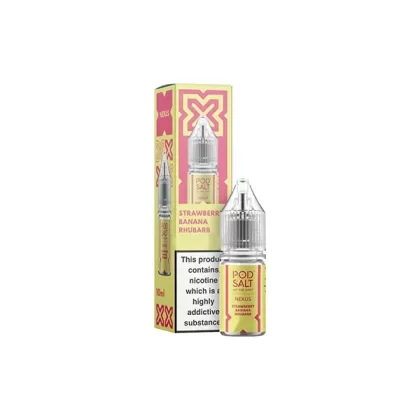 Pod Salt Nexus Strawberry Banana Rhubarb E Liquid 10ml - Nicotine Strength#20mg>10mg>5mg