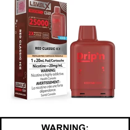 Red Classic Ice Drip’n Level X Boost G2 Pods
