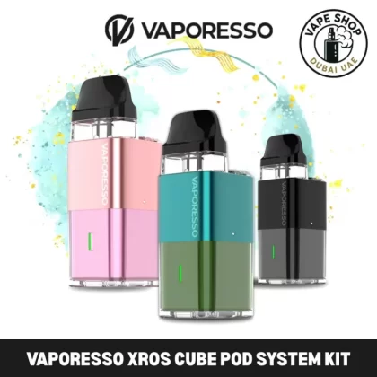 VAPORESSO XROS Cube Pod System Kit in Dubai - Black, Bondi Blue (795E3E)