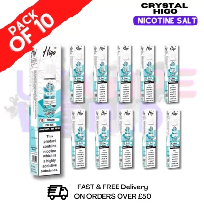 Pro Blue Crystal Higo Nic Salt Box Of 10