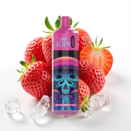 JNR Alien 10000 Puffs Fresa Helada, 850mAh, 20ml, Tipo-C, LED RGB - Fumotvapemexico