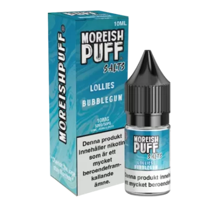 Moreish Puff Lollies – Bubblegum 10mg 10ml – E juice med nikotin - Moreish Puff / Yes / 10mg / 10ml / 50/50