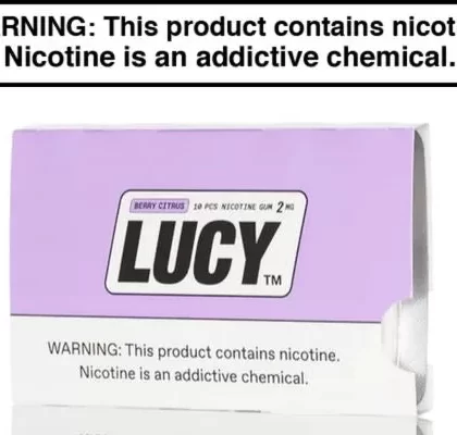 LUCY NICOTINE GUM – 10CT - Vapejuice