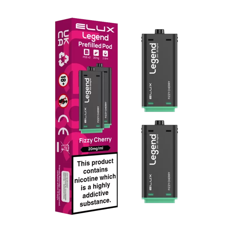 Fizzy Cherry Elux Legend 1500 Pods - 20mg - Vape Product (360B19)