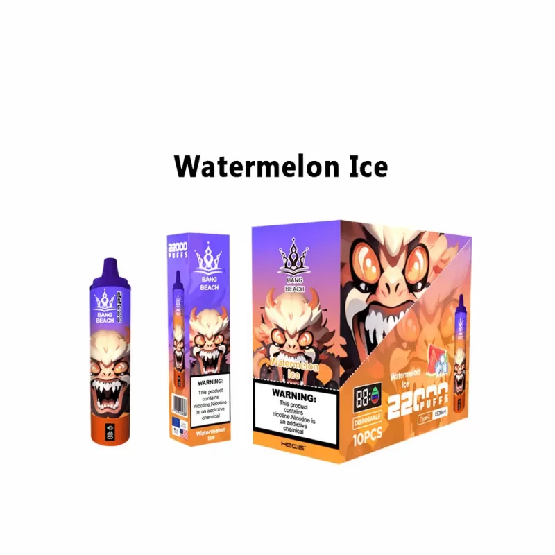 Bang Beach 22K Puffs Disposable Vape Nicotine 0%, 2%, 3%, 5% - Peach Ice, Peach Mango; 3-nicotine, 5-nicotine - Image 2