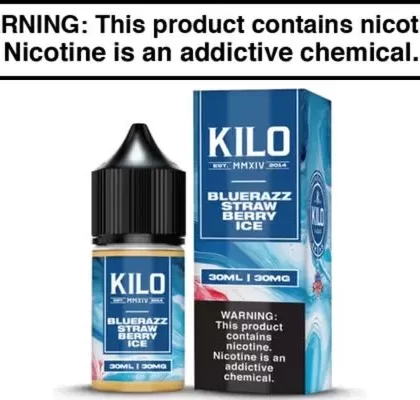 Blue Razz Strawberry Ice by KILO Salt Nic 30ML - Vape Product, Vape Product
