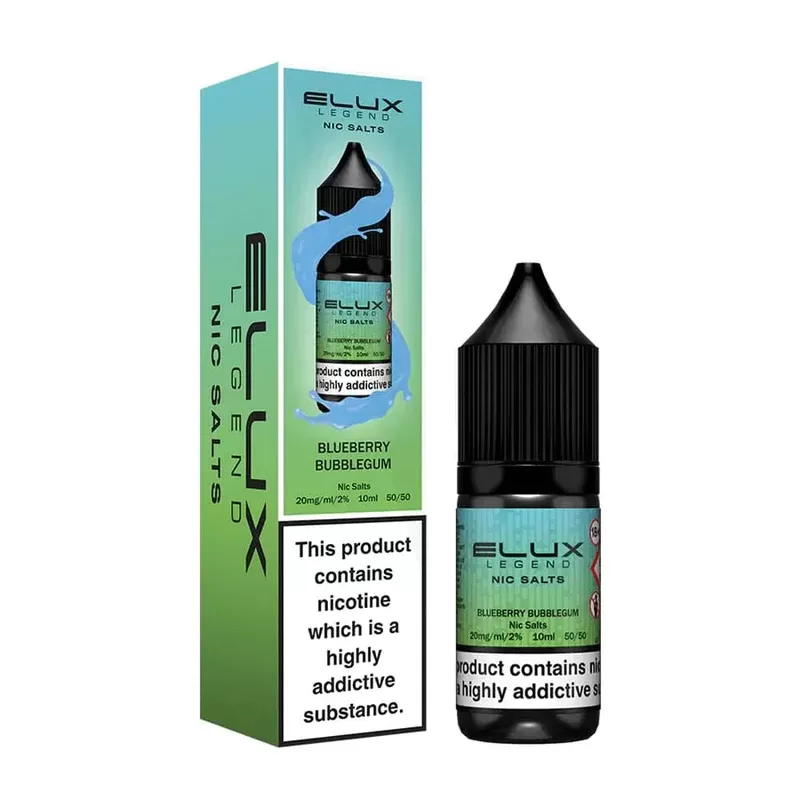 Elux Legend Nic Salts Blueberry Bubblegum E Liquid 10ml - Nicotine Strength#20mg>10mg (098C05)