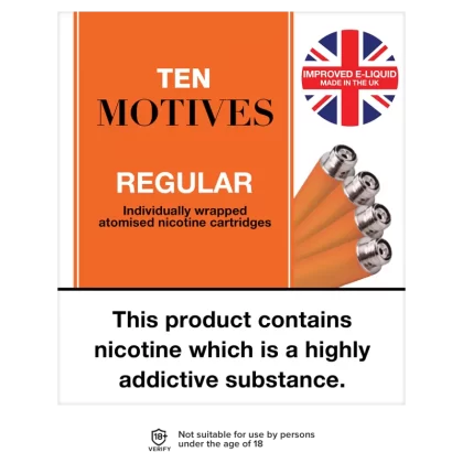 10 Motives Regular Refills - Vape Product, Vape Product; 4 Refills, 20 Refills (Save 12.5%)