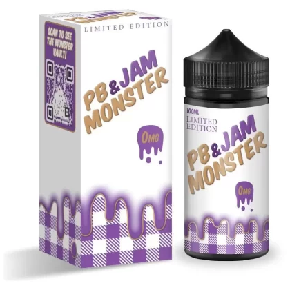 PB & Jam Monster Premium E-Liquid 100ml - Grape / 0mg