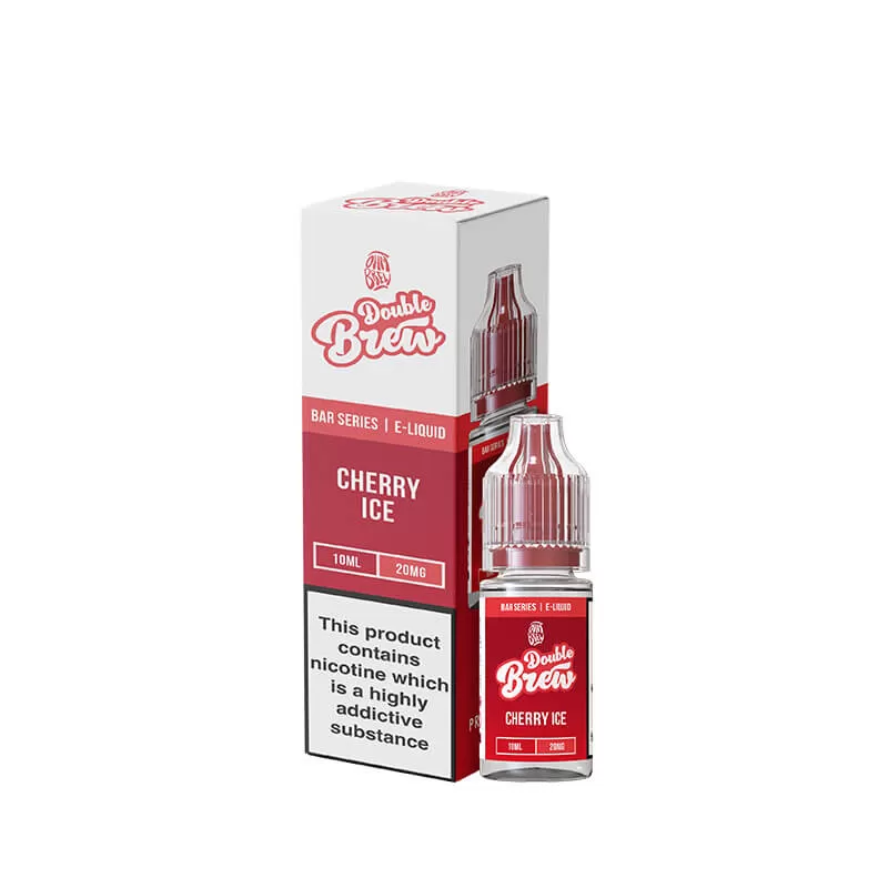 Ohm Brew Double Brew Cherry Ice 10ml Nic Salt E-Liquid - 10mg