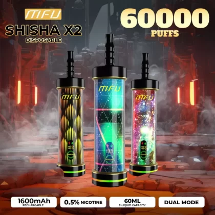 MFU Shisha X2 60K Puff Disposable E-Hookah - 60,000 Puffs - Blackcurrent Bomb