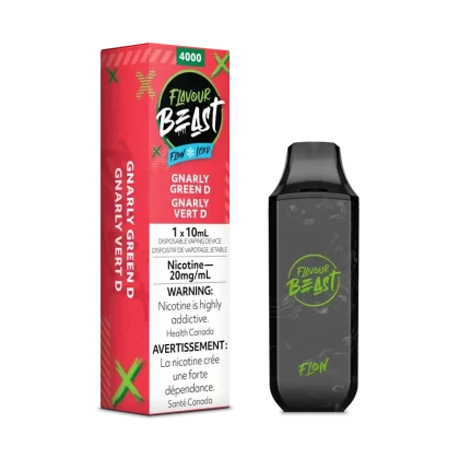 Flavour Beast Flow Rechargeable Disposable 4000 Puffs – Gnarly Green