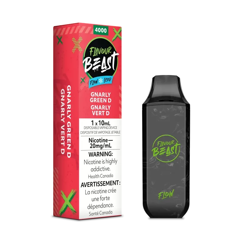 Flavour Beast Flow Rechargeable Disposable 4000 Puffs – Gnarly Green