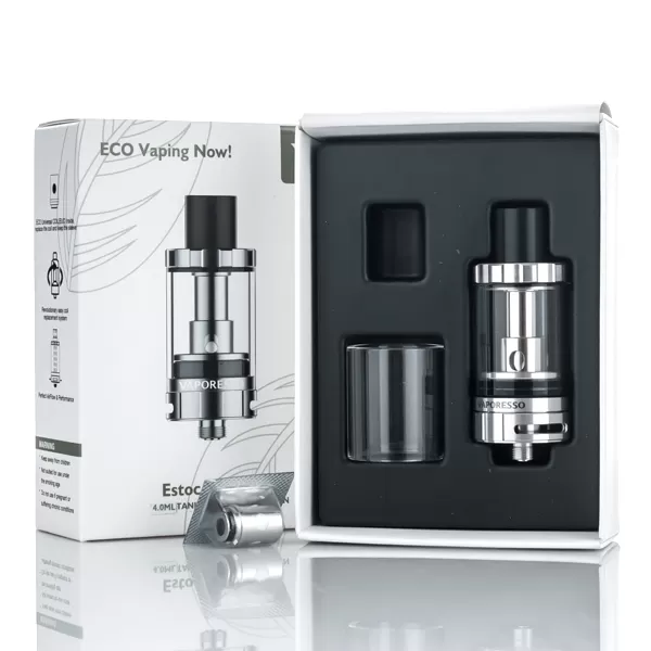 Vaporesso Estoc Mega 4.0ML Tank Atomizer with EUC Coil - Stainless - Image 2
