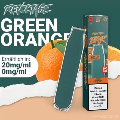 Revoltage Bar – Green Orange - Aupo; 20mg/ml, Nikotinfrei; Vape Product