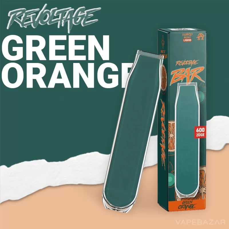 Revoltage Bar – Green Orange - Aupo; 20mg/ml, Nikotinfrei; Vape Product - Image 2