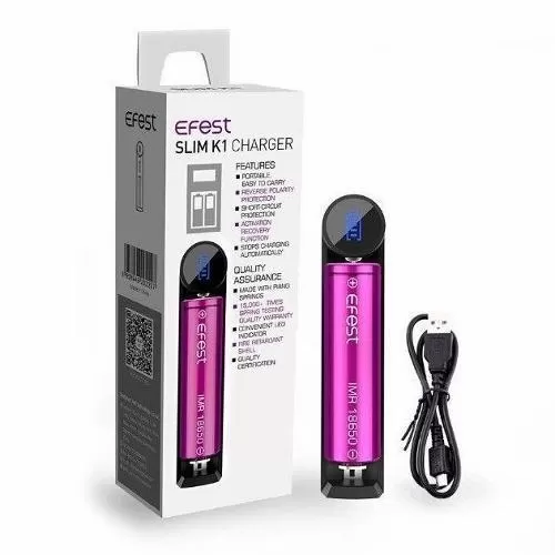 Efest Slim K1 Single Battery charger - Discountvapepen