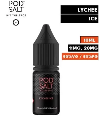 Lychee Ice Nic Salt E Liquid by Pod Salt Core - 20mg