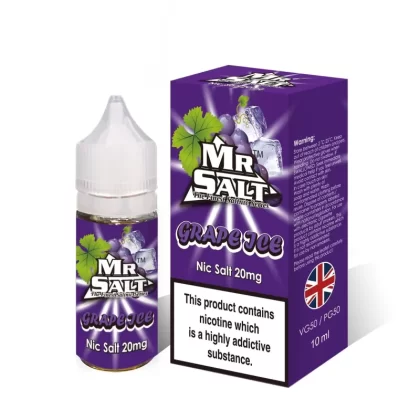 Mr Salt Grape Ice 10mg / 20mg Salt Nicotine E Liquids - Vapourdays Co