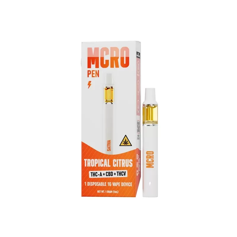 MCRO THC-A Blend Microdosing Pen – 1000mg - Strain#Mixed Berry>Tropical Citrus