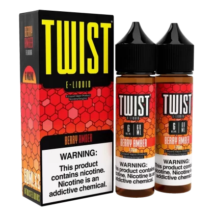 TWIST E-Liquid - Berry Amber - 120ML E-Liquid (Twin 60ML Pack) - 6MG
