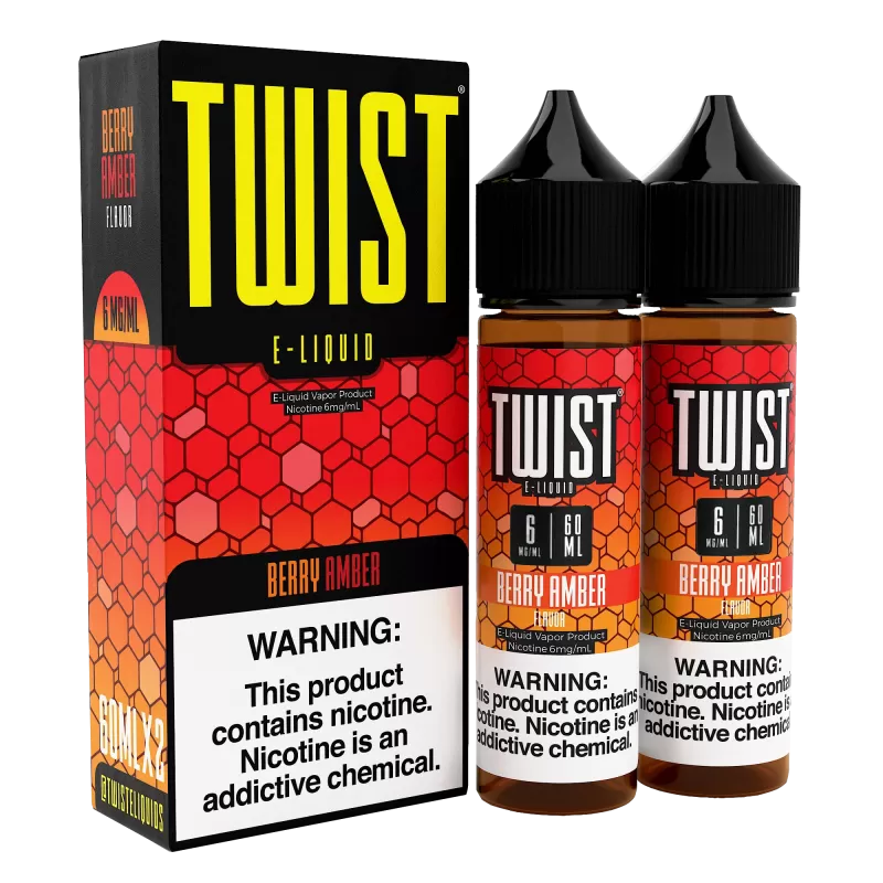 TWIST E-Liquid - Berry Amber - 120ML E-Liquid (Twin 60ML Pack) - 6MG