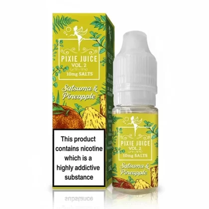 Satsuma and Pineapple 10ml Nic Salt By Pixie Juice Vol 2