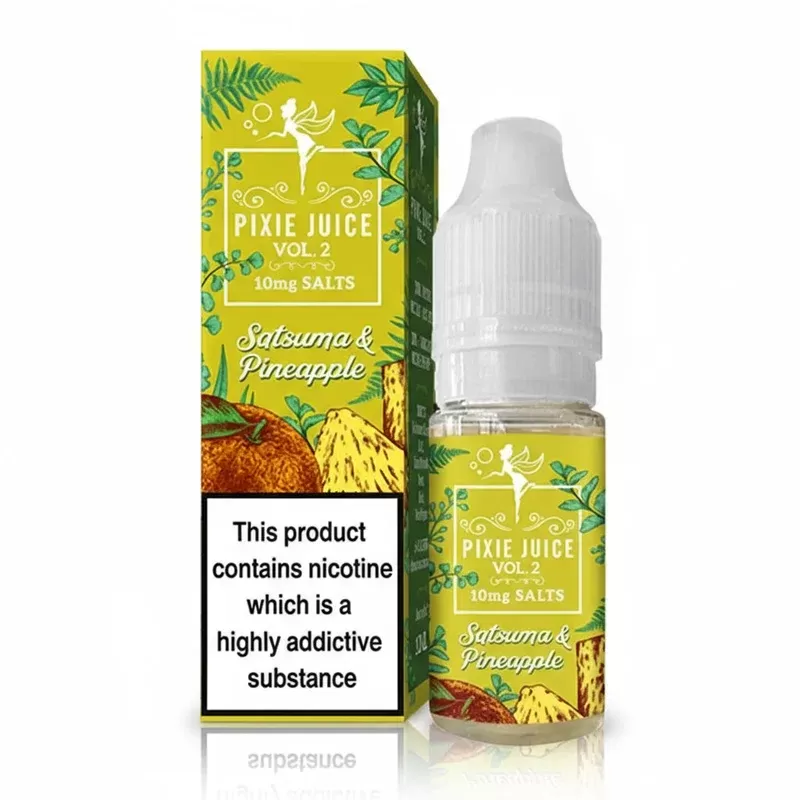 Satsuma and Pineapple 10ml Nic Salt By Pixie Juice Vol 2
