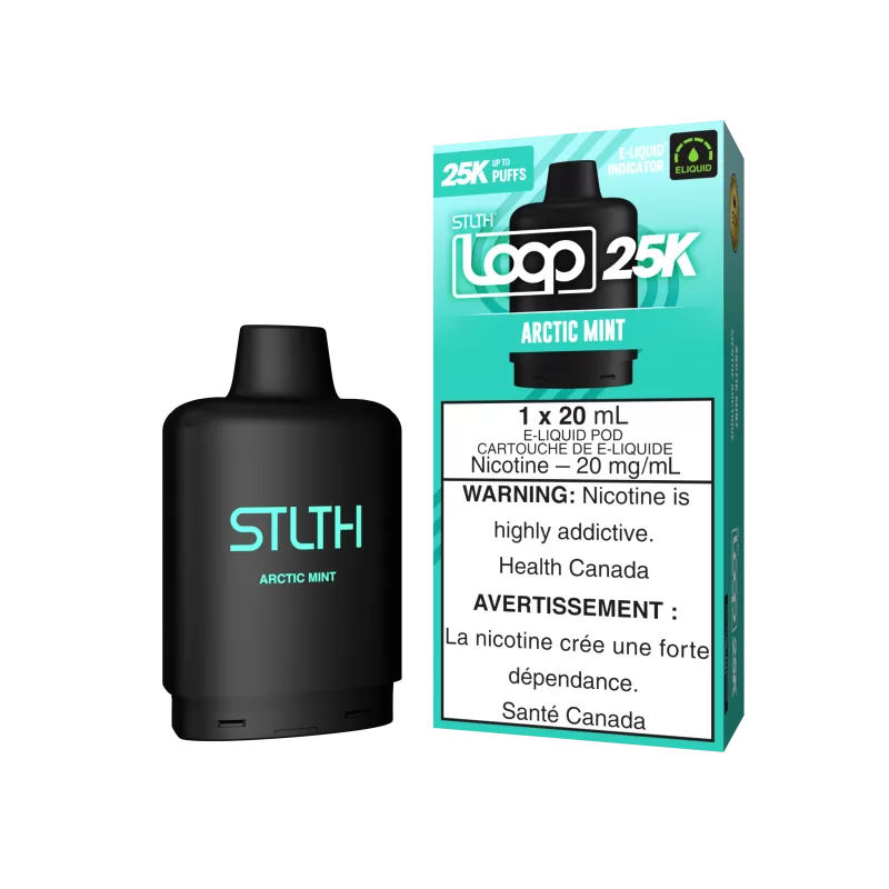 STLTH LOOP 25K Pod Pack - Arctic Mint - 20 mg/mL (wholeseller) - Excise ON, 20 mg/mL (wholeseller) - Excise AB
