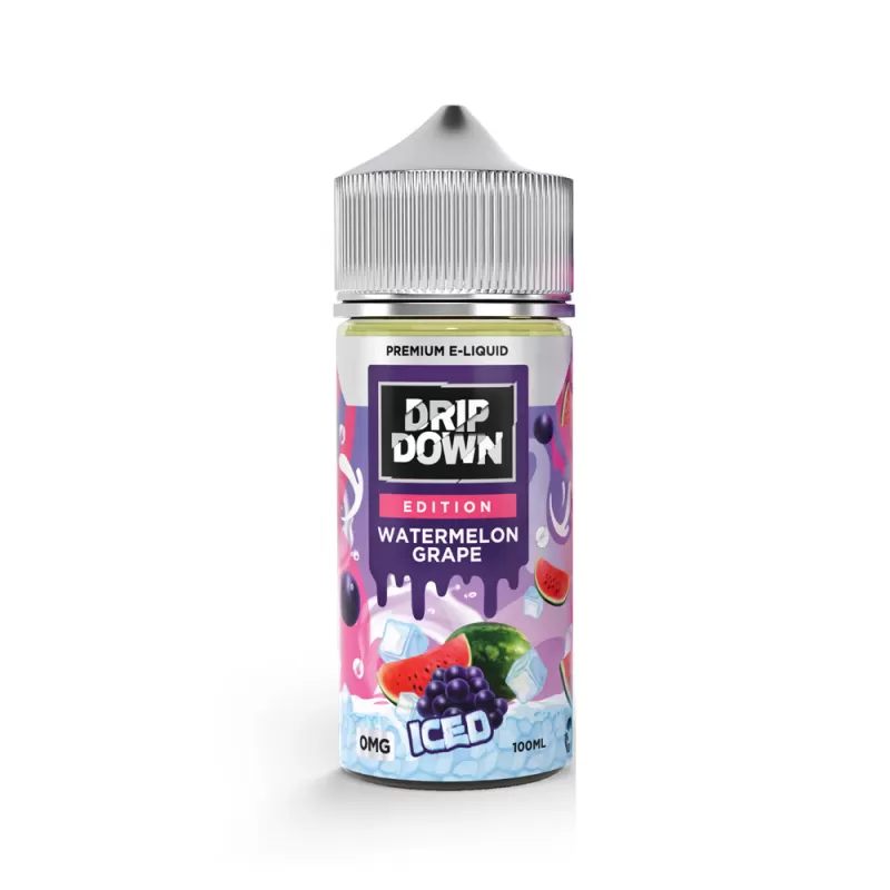 Drip Down Edition Series – Watermelon Grape Ice 100ml (0/3/6 mg) - Vape Product, Vape Product
