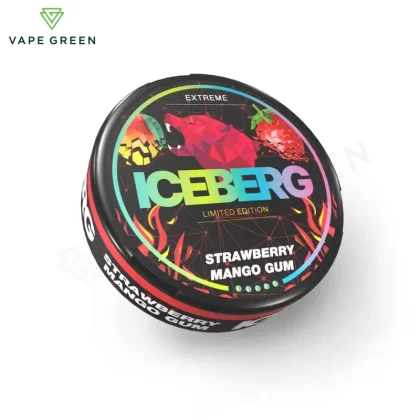 Strawberry Mango Gum Nicotine Pouches by Iceberg - Eliquidsupply