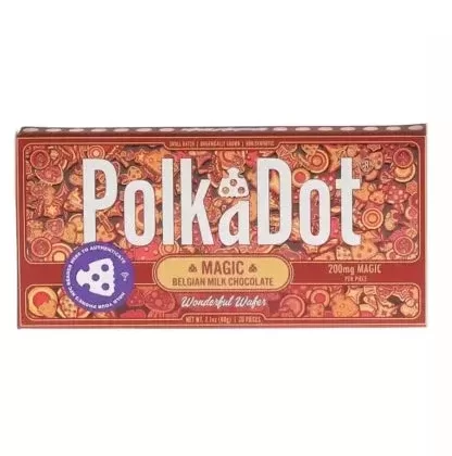 Wonderful Wafer PolkaDot Magic Mushroom Belgian White Chocolate 200mg Magic Per Piece
