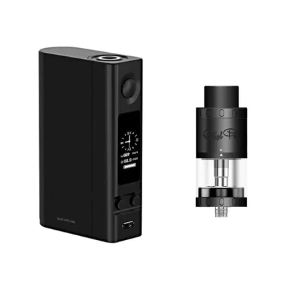 Joyetech eVic VTC Dual Battery Mod with Aspire Quad-Flex Survival Kit - Black / Stainless