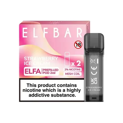 Strawberry Ice Cream Elf Bar Elfa Pods (Pack of 2)