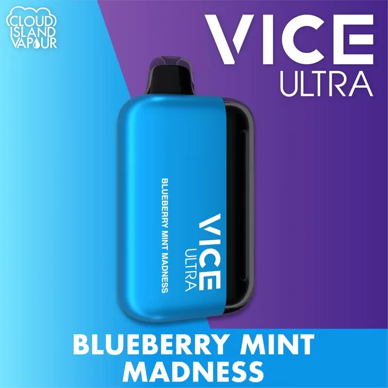 VICE ULTRA 60K Disposable Vape – Blueberry Mint Madness - Strength#20mg