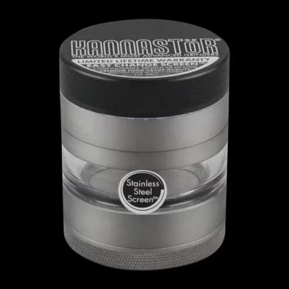 Kannastor 2.2″ Gunmetal Jar Body Multi Chamber 4pc Grinder