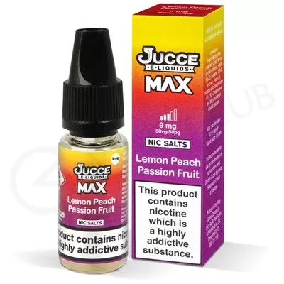Lemon Peach Passion Fruit Nic Salt E-Liquid by Jucce Max