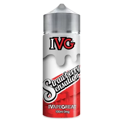 IVG Strawberry Sensation Vape Juice 100ml - Nic Shots#0 Nic Shots>1 x 18mg Nic Shot>2 x 18mg Nic Shots