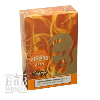 Zig Zag French Orange Blunt Wraps - Product#French Orange~Packaging#25 Packs of 2