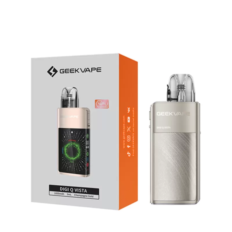 Geekvape Digi Q Vista Pod Vape Kit - Pod Kit; Black, Champagne Gold - Image 3