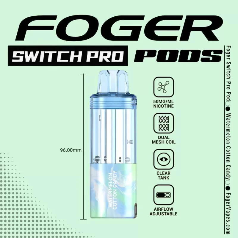 Foger Switch Pro Disposable POD ONLY Watermelon Cotton Candy