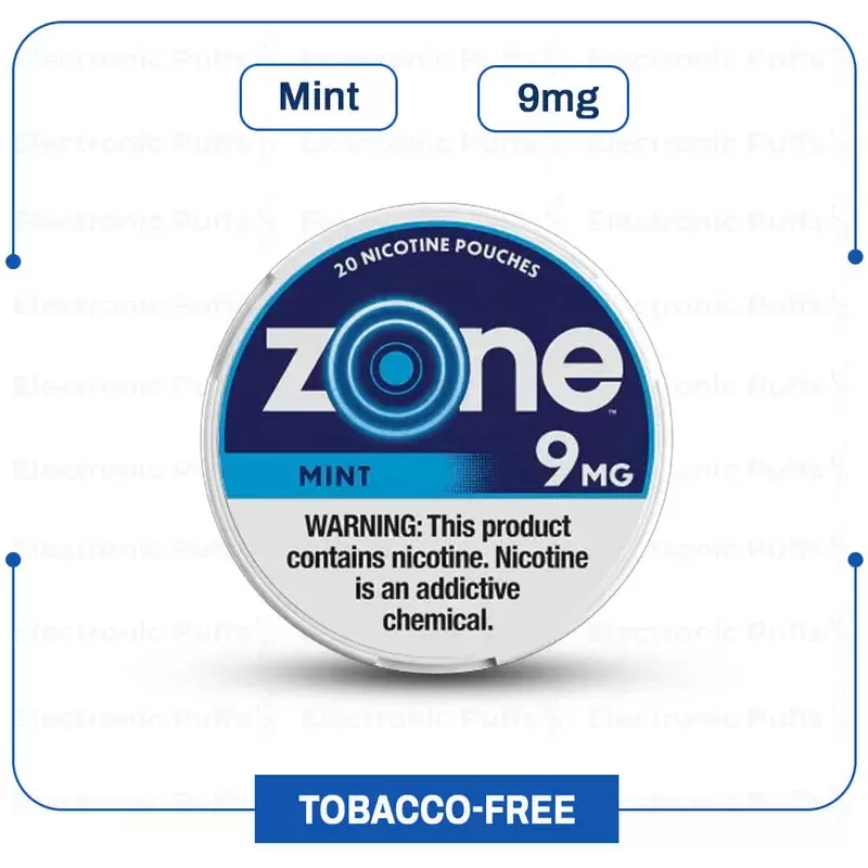 Buy zone Mint 9mg Nicotine Pouch Online | Electronipuff - Ejuicewarehouse