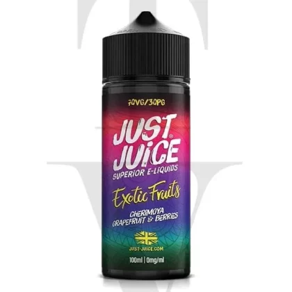 JUST JUICE EXOTIC FRUITS CHERIMOYA GRAPEFRUIT BERRIES 100ML SHORTFILL E-LIQUID