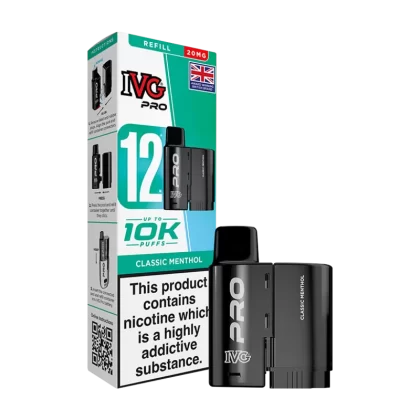 Classic Menthol IVG Pro 12 Refill Pack - Ecigwizard
