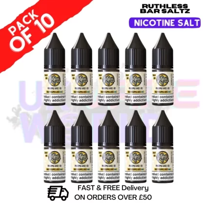 Maui Pineapple Juice On Ice Ruthless Nic Salt Eliquid Box Of 10